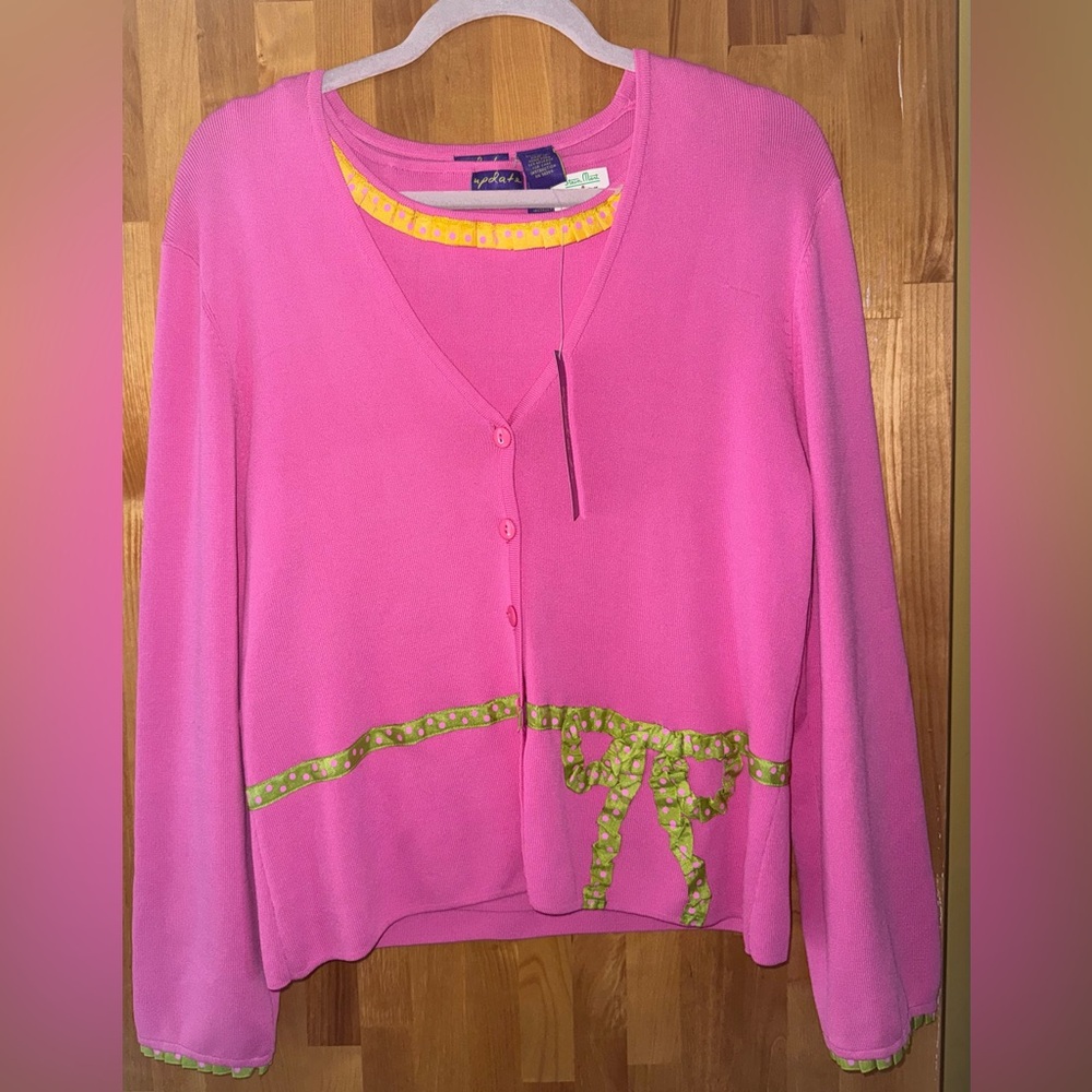 Pink Cardigan and Tank Top Set